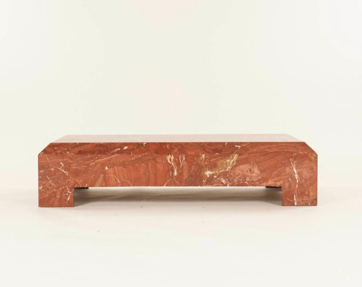 Red Roja Stone Marble Cocktail Table, Coffee Table