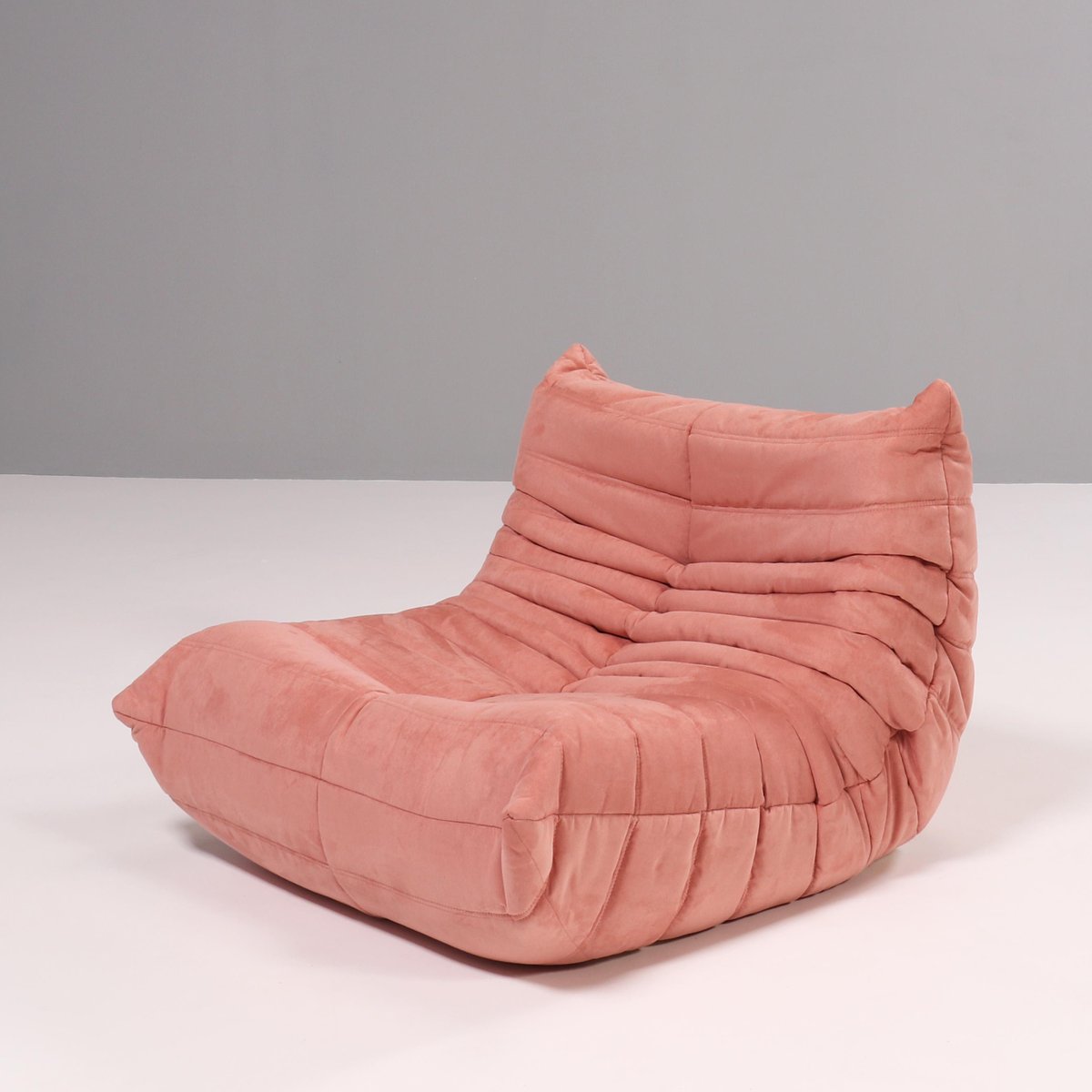 Pink Modular Togo Sofa and Footstool by Michel Ducaroy for Ligne Roset, Set of 5
