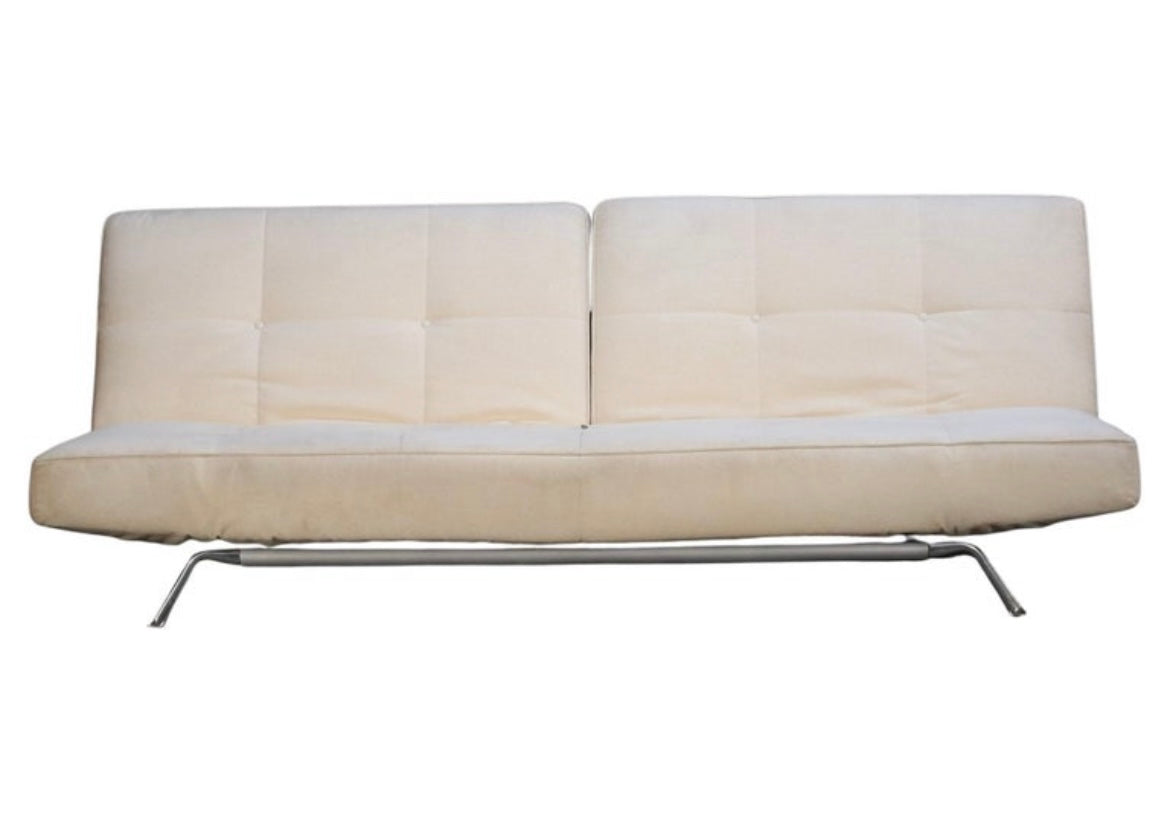 Ligne Roset Cream Leather Smala Sofa" by Pascal Mourgue