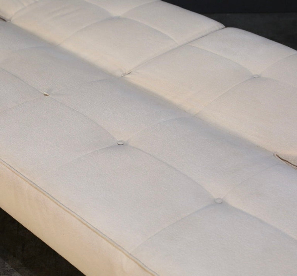 Ligne Roset Cream Leather Smala Sofa" by Pascal Mourgue
