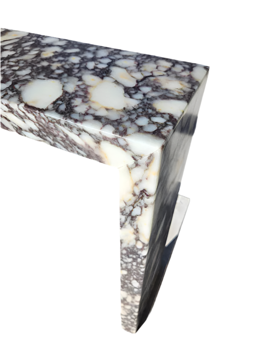 Natural Calacatta Viola Marble Console Table