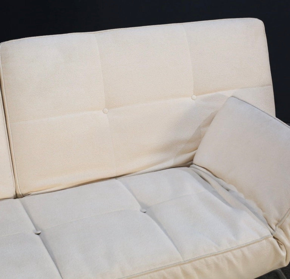 Ligne Roset Cream Leather Smala Sofa" by Pascal Mourgue
