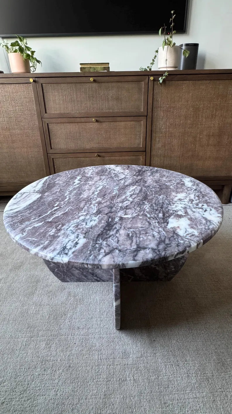 Special Dark Calacatta Viola Coffee Table is Real Marble, including the Italian handmade legs