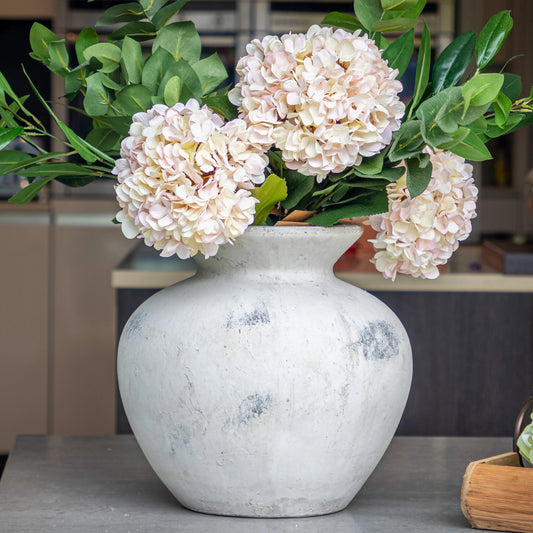 Antique White Stonewash Vase