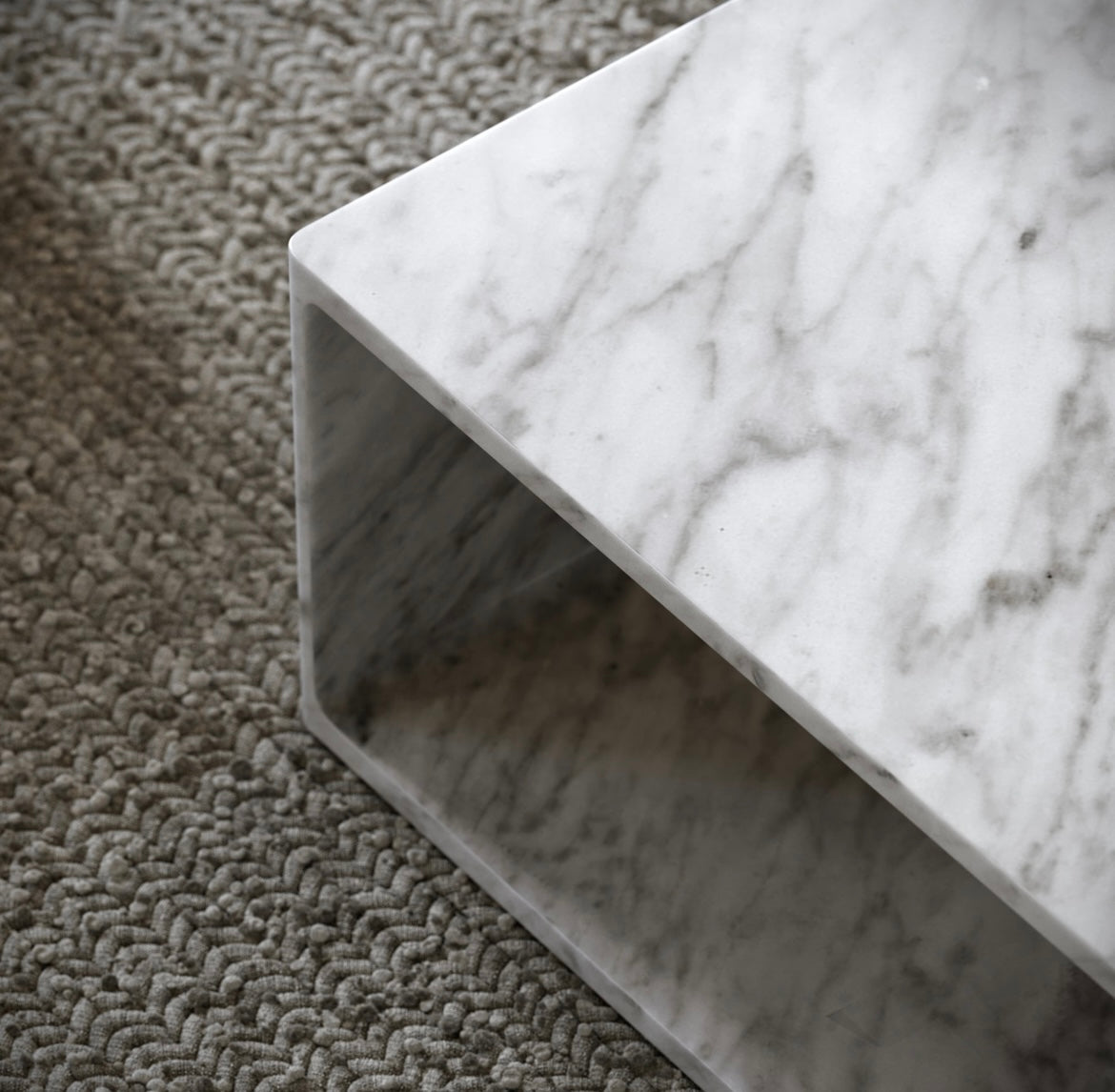 AZZURRA CARRARA MARBLE COFFEE TABLE 800MM