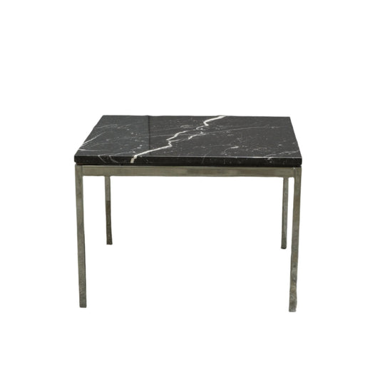KNOLL STYLE BLACK MARBLE SQUARE COFFEE TABLE