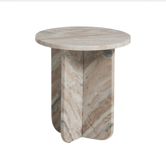 Round Top Marble Side Table