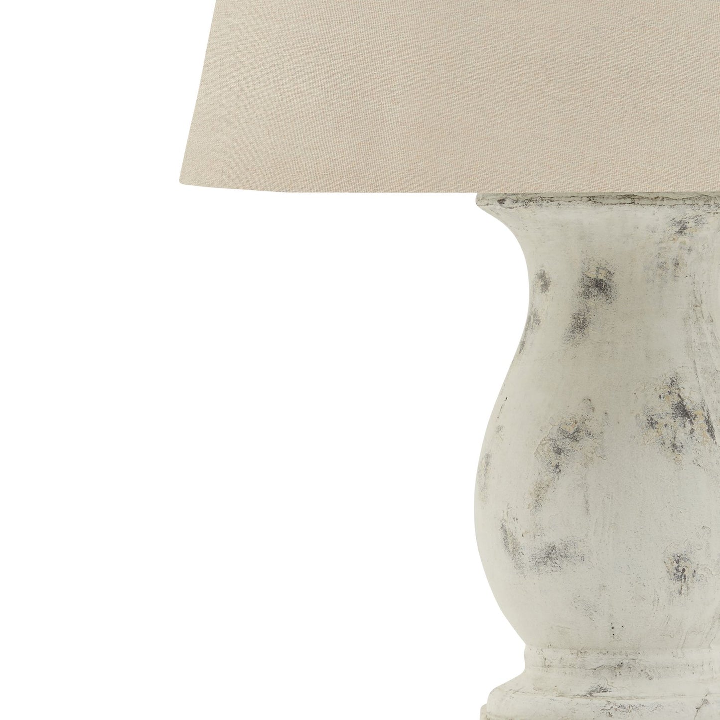 Darcy Antique White Table Lamp With Linen Shade