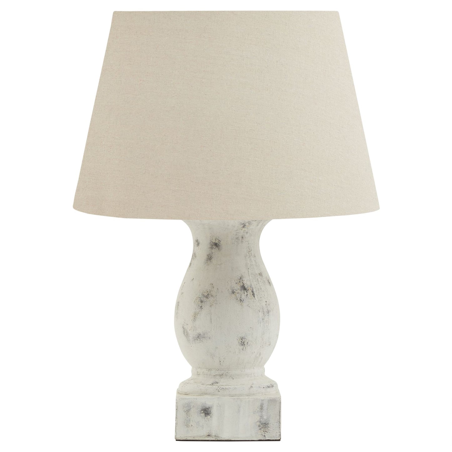 Darcy Antique White Table Lamp With Linen Shade