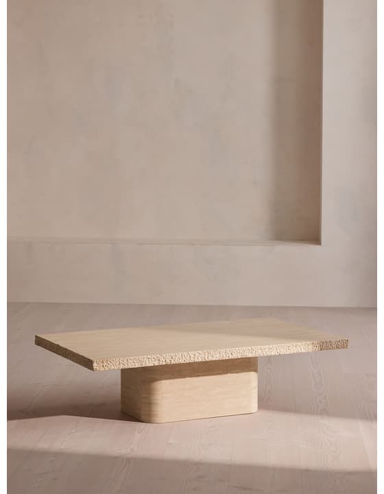 Ramsey Coffee Table, Travertine