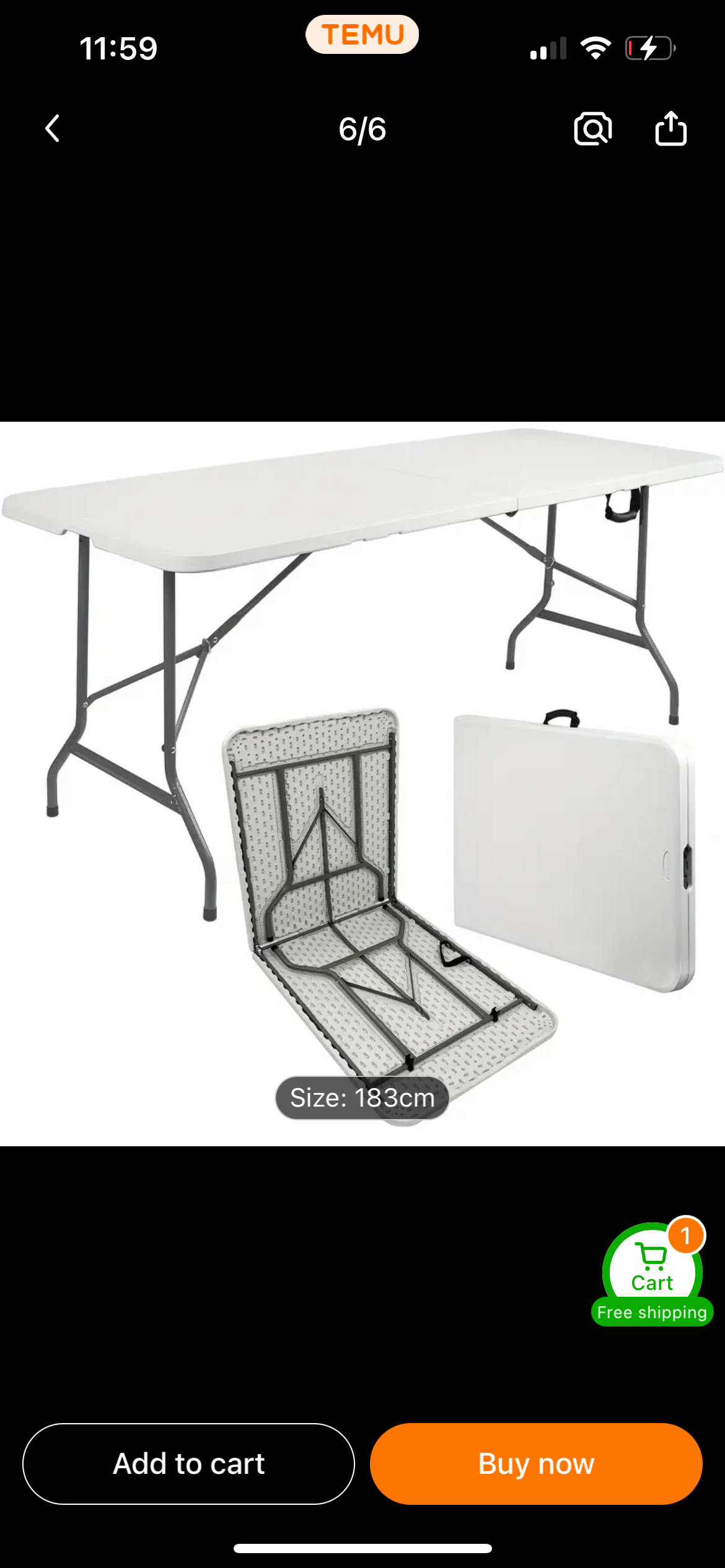 6 FT Folding Multi Use Event Table for Outdoor or Indoor Use