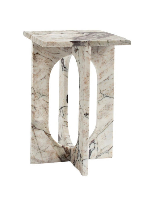 Calacatta Viola Marble Contemporary Side Table