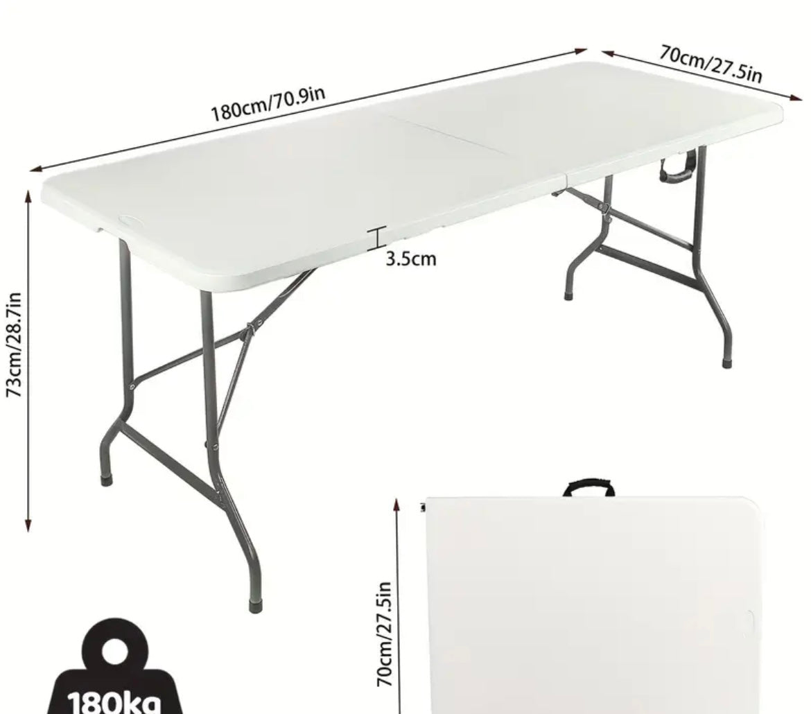 6 FT Folding Multi Use Event Table for Outdoor or Indoor Use