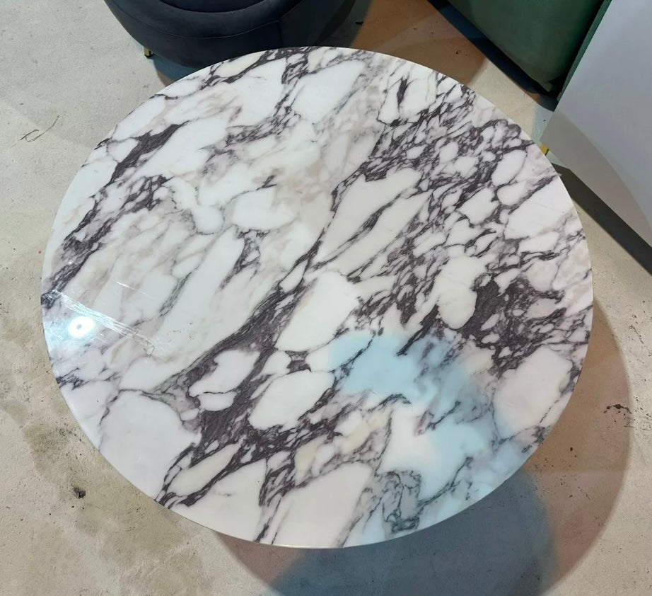 Calacatta Marble Round Coffee Table 100cm