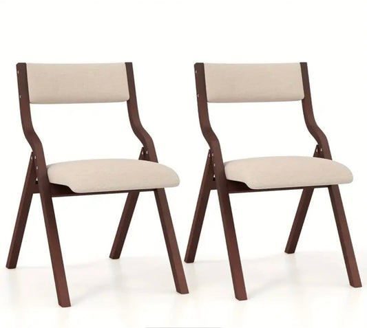 Cotswolds Emily Set of 2 Wooden Padded Folding Chairs