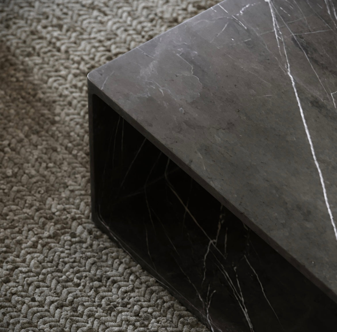 AZZURRA PIETRA GREY MARBLE COFFEE TABLE 800MM