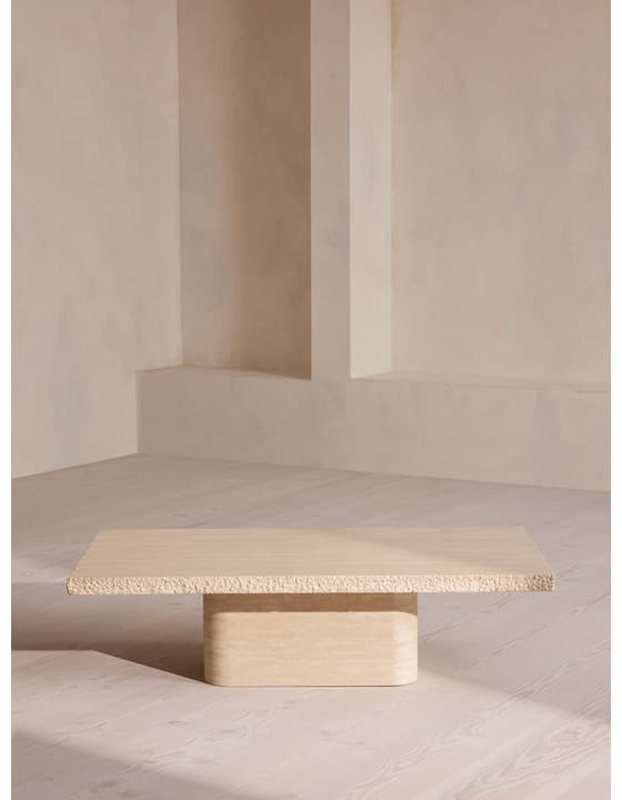 Ramsey Coffee Table, Travertine