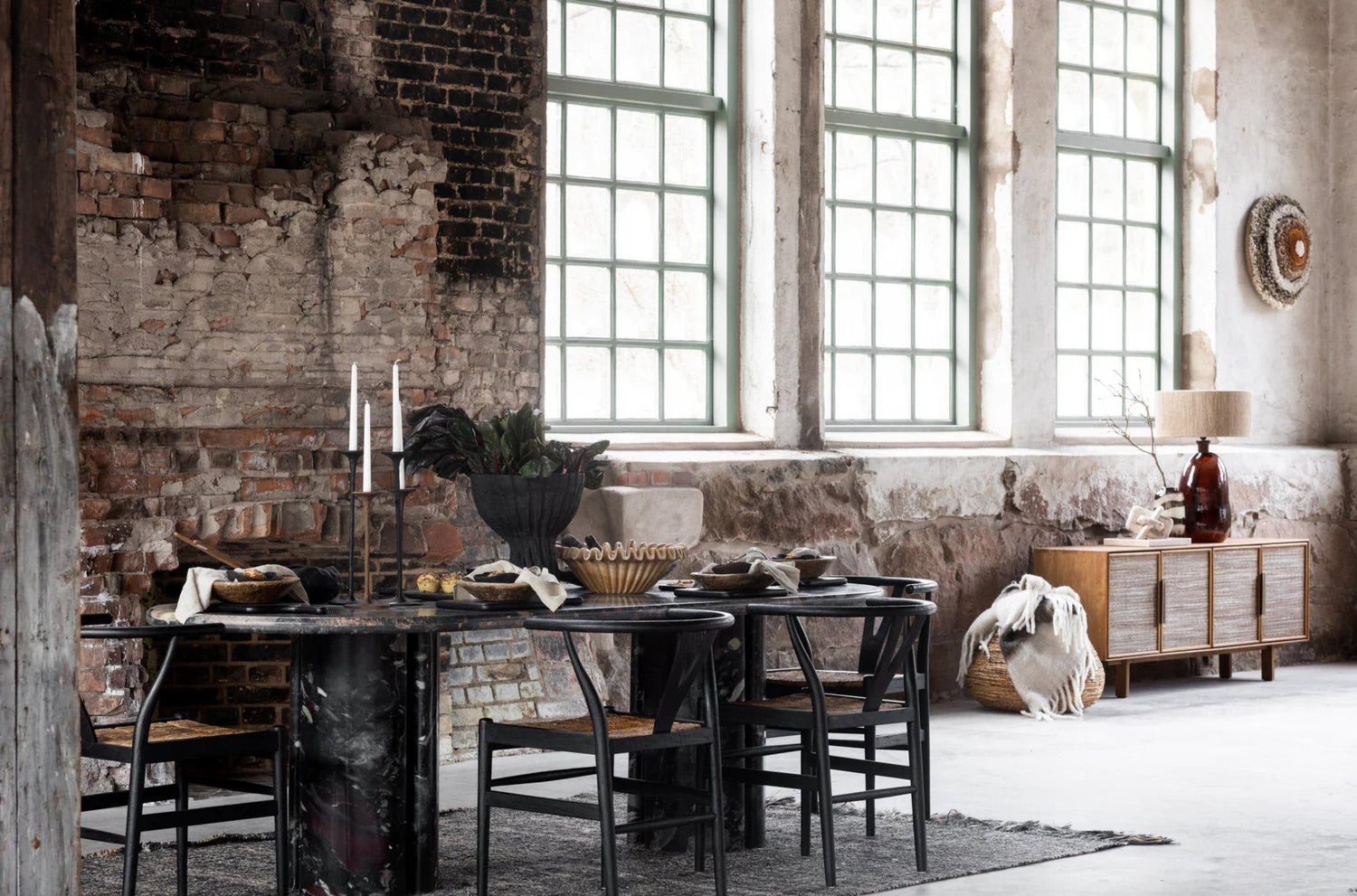 Black Granite Dining Table