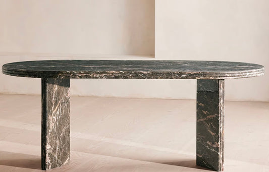 Rosaline Dining Table, Griseo Rosa Marble