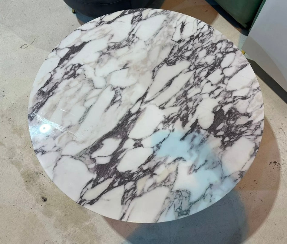 Calacatta Marble Round Coffee Table 100cm