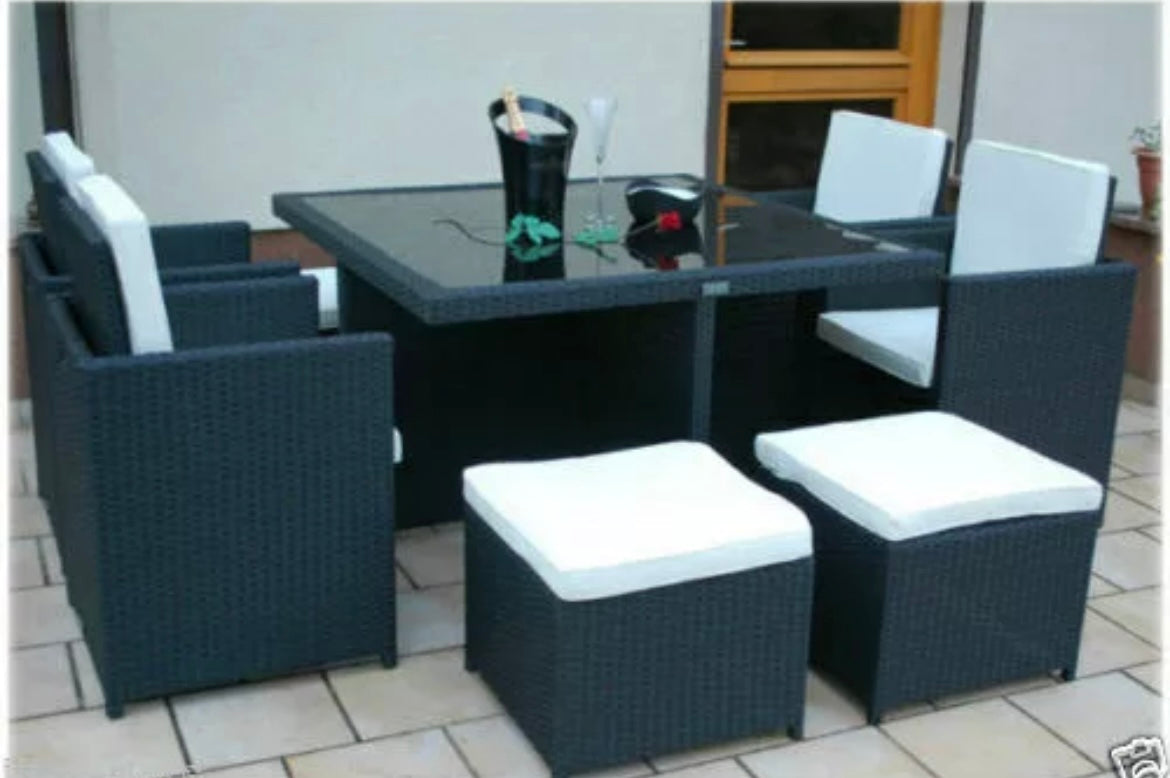 Cotswolds CUBE RATTAN GARDEN FURNITURE SET CHAIRS SOFA TABLE