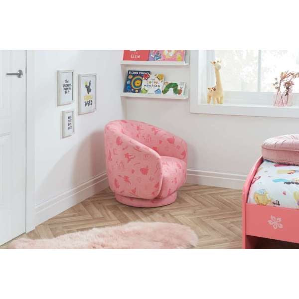 Childrens Princess Accent Swivel Chair