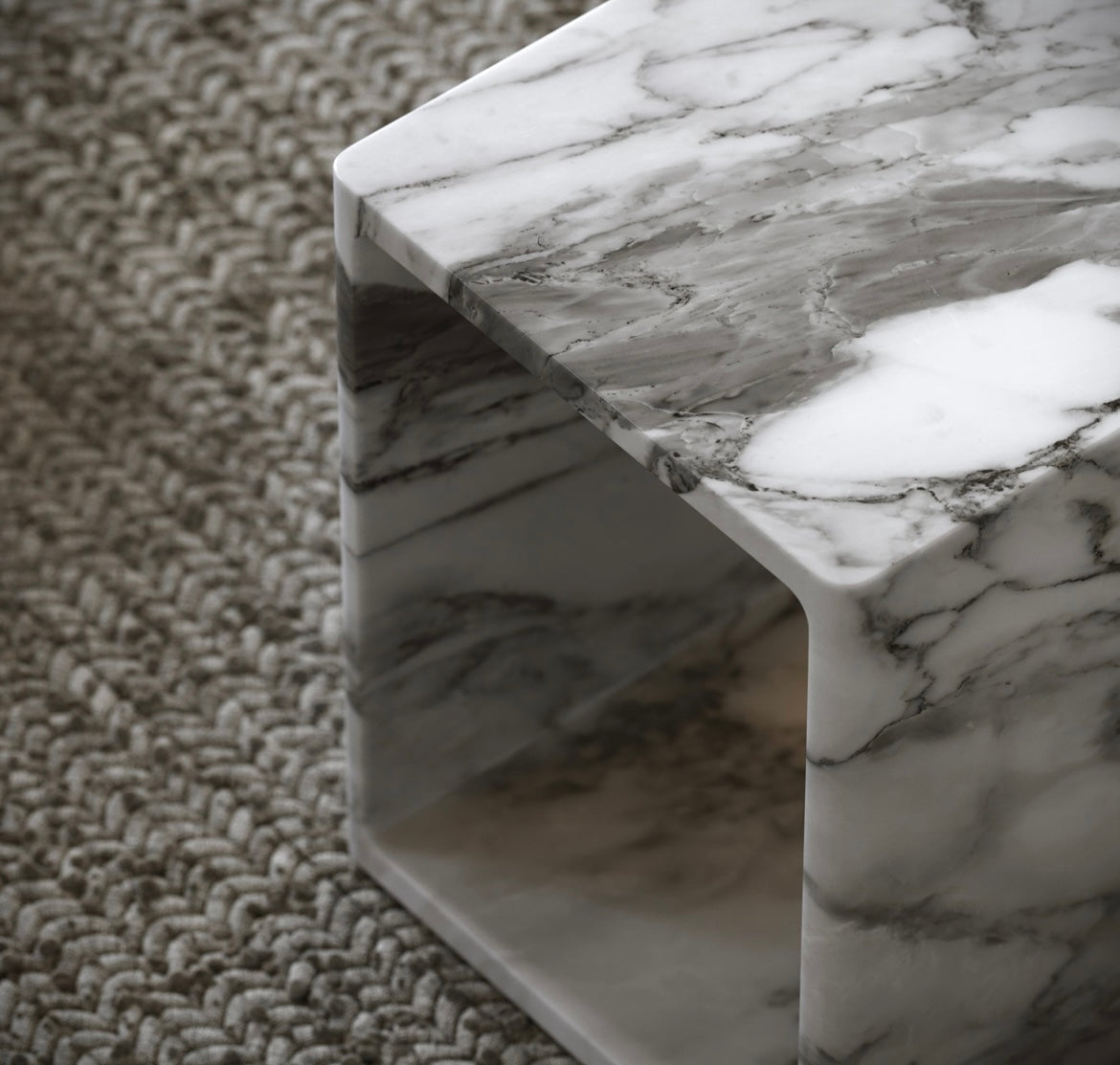 AZZURRA ARABESCATO MARBLE SIDE TABLE 400MM