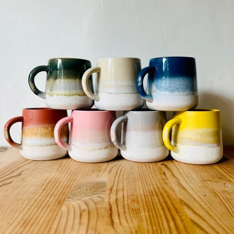 Sass and Belle Handmade Glazed Stoneware Ceramic Mugs