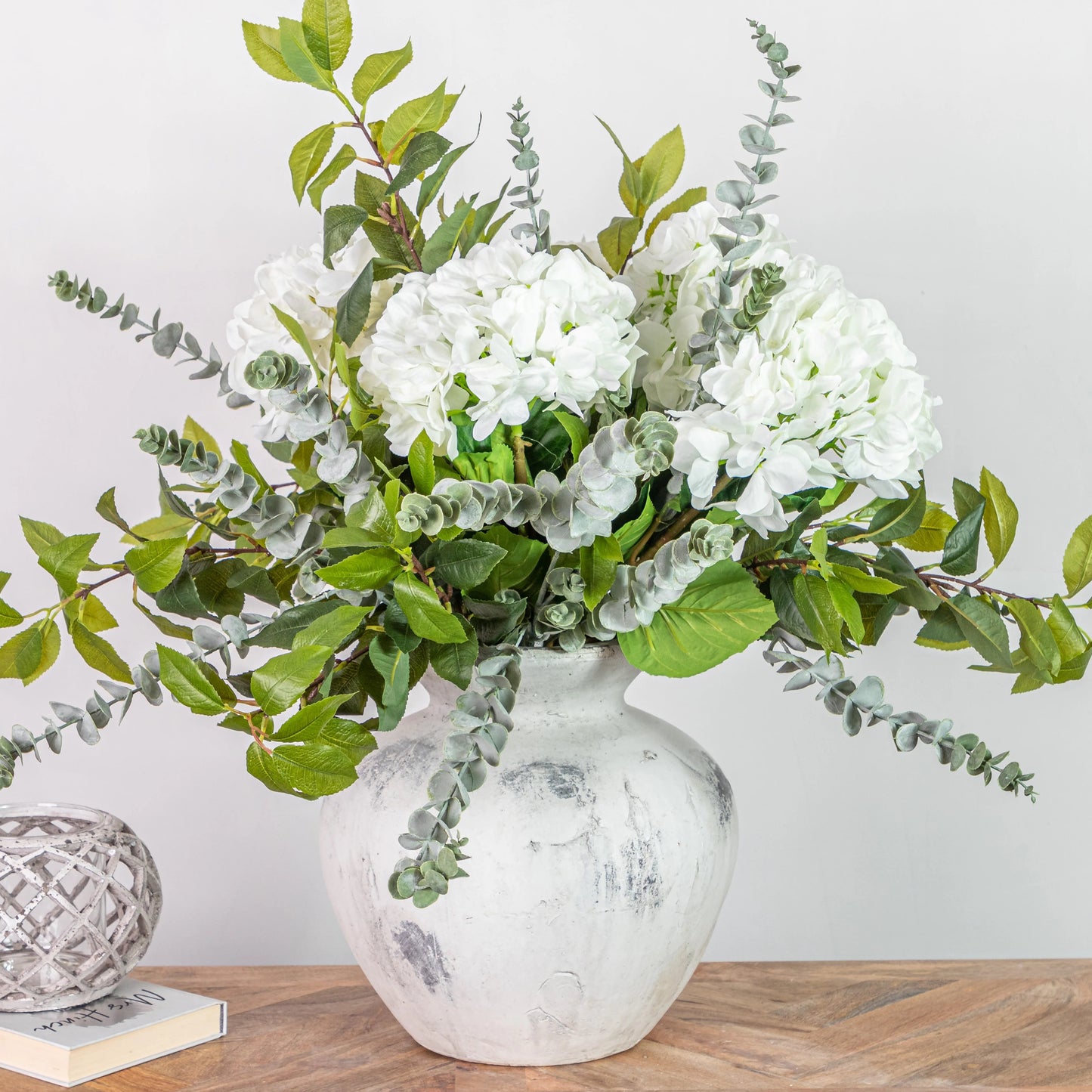 Antique White Stonewash Vase