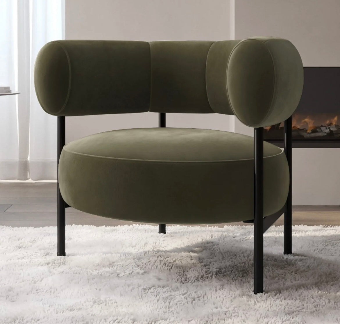 Cotswolds Velvet Curved Accent Chairs