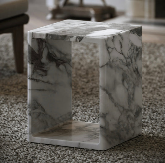 AZZURRA ARABESCATO MARBLE SIDE TABLE 400MM