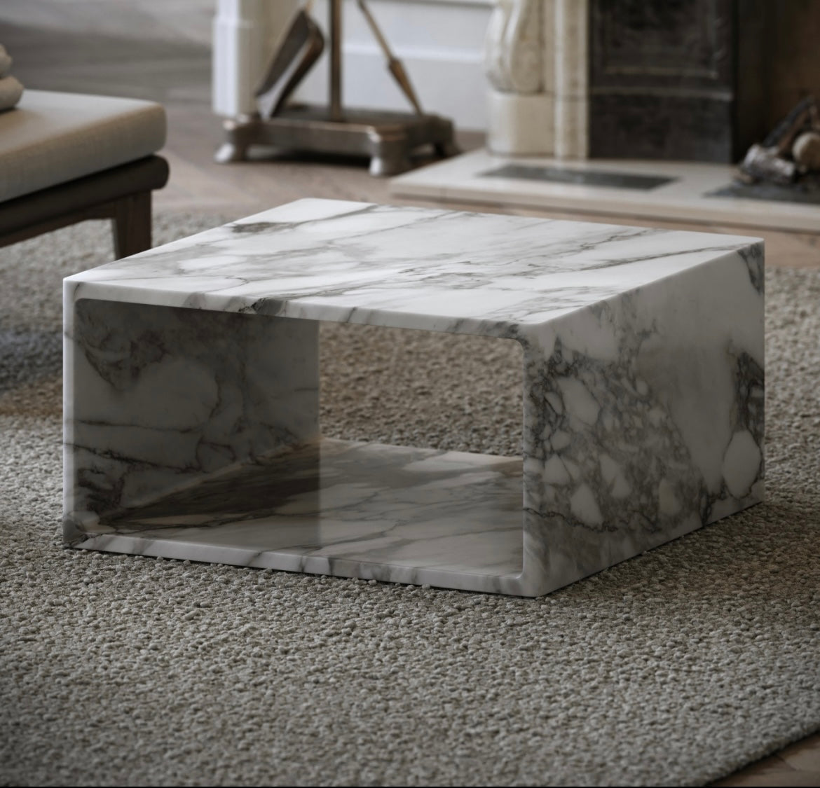 AZZURRA ARABESCATO MARBLE COFFEE TABLE 800MM