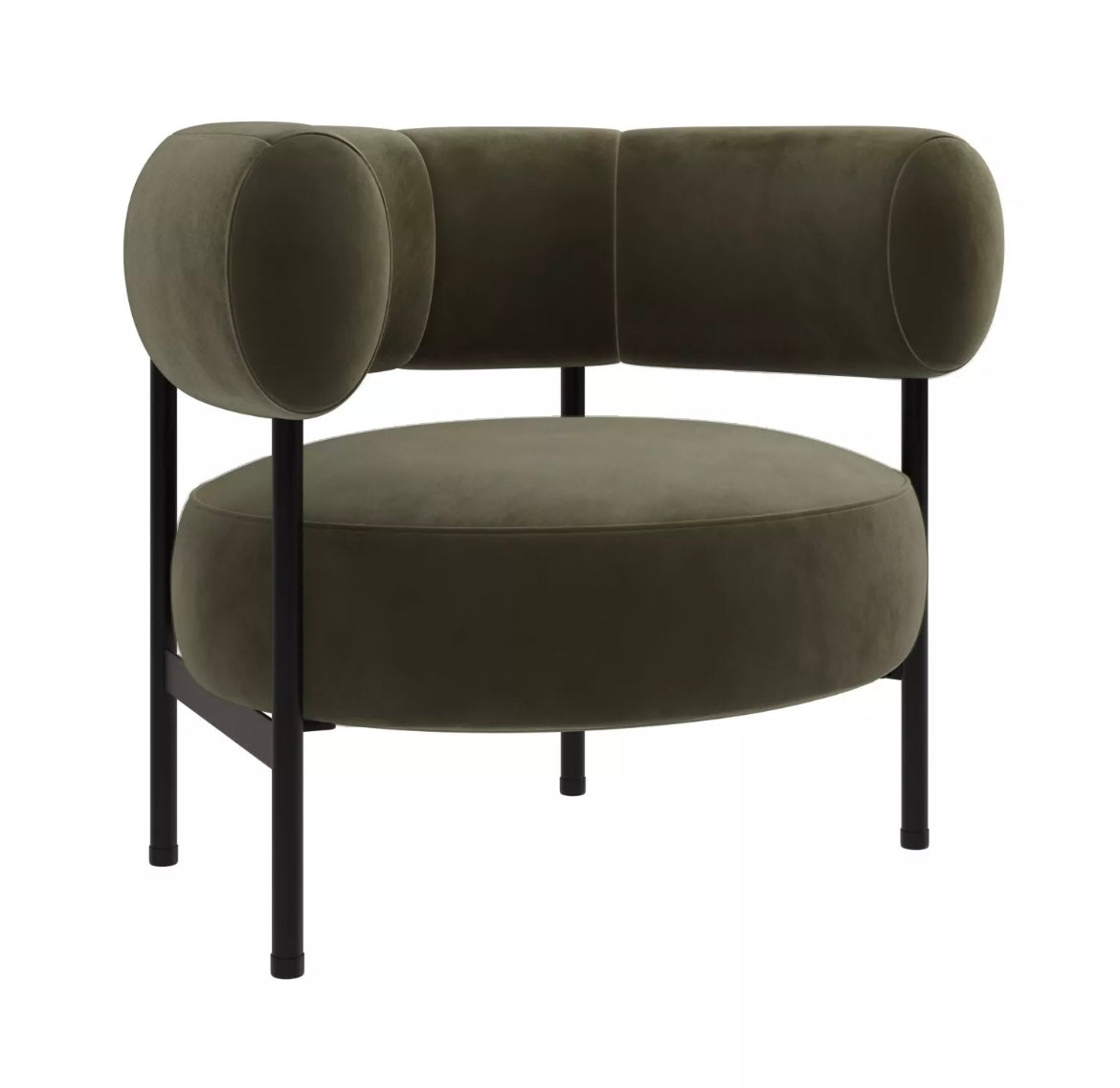 Cotswolds Velvet Curved Accent Chairs