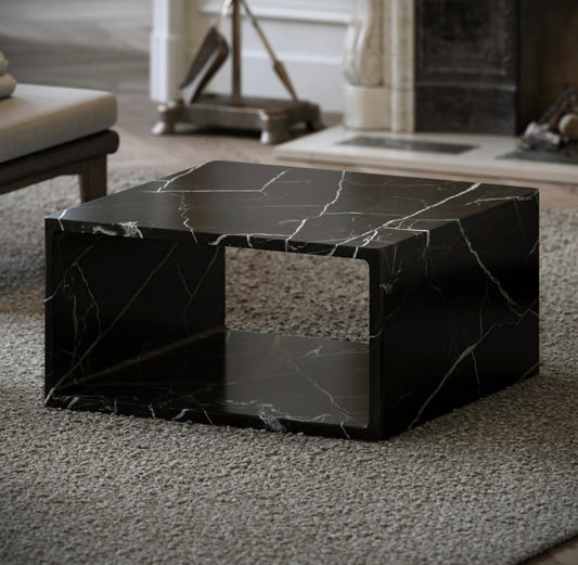 AZZURRA NERO MARQUINA MARBLE COFFEE TABLE 800MM