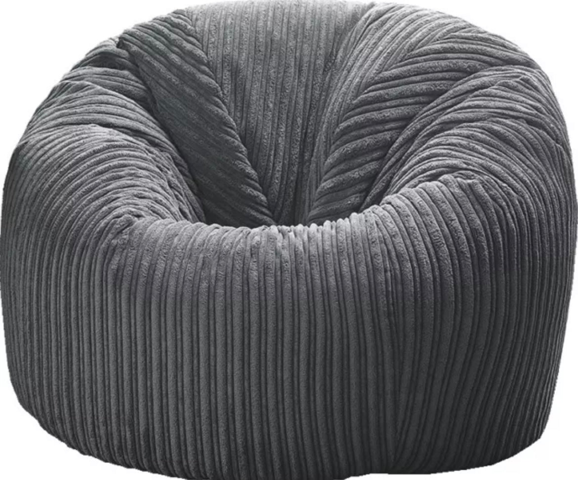 Filled Cord Beanbag Chair Large Bean Bag in Jumbo Cord