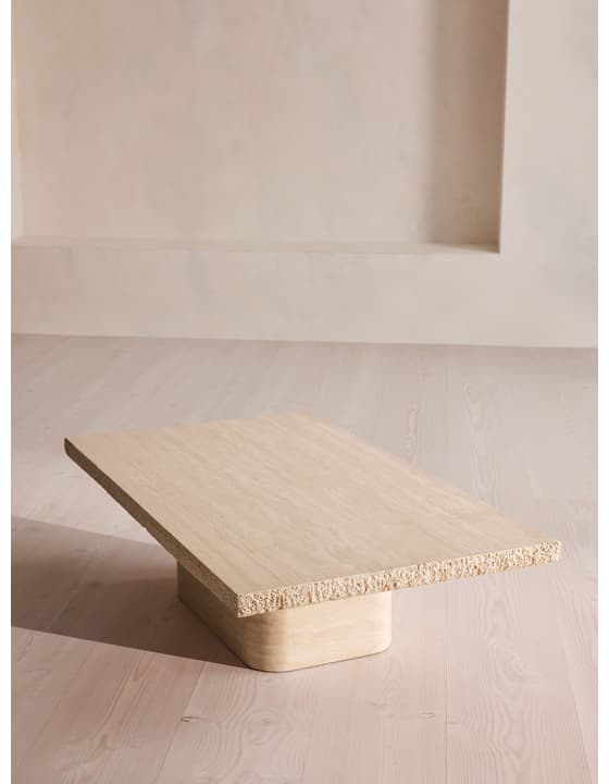 Ramsey Coffee Table, Travertine