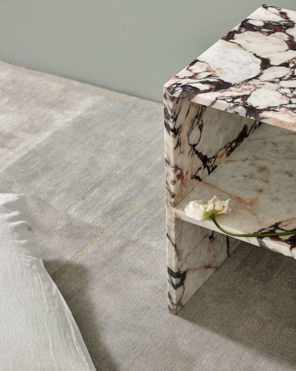 Calacatta Viola Marble Side Table End Table