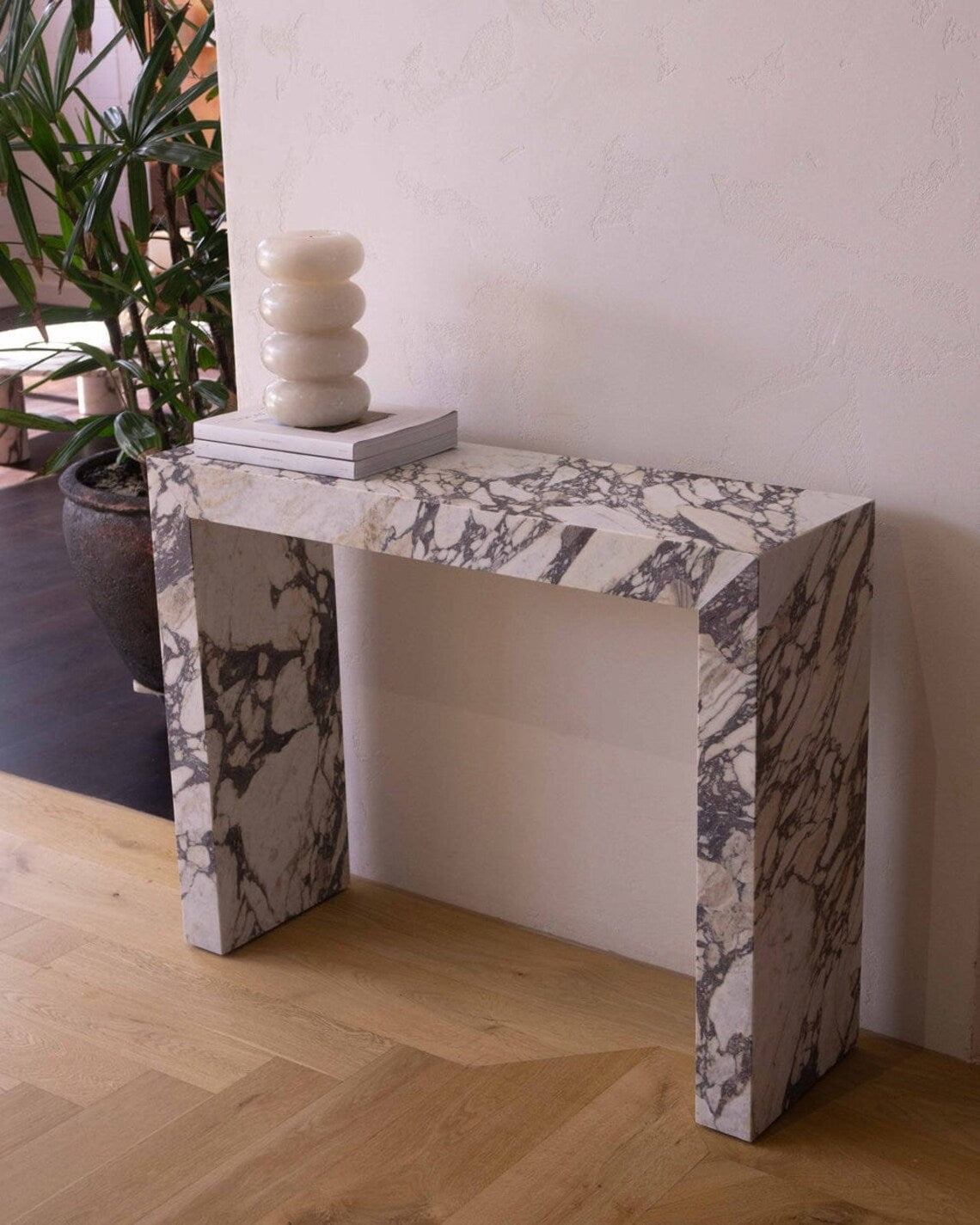 Slab Marble Console Wall Table