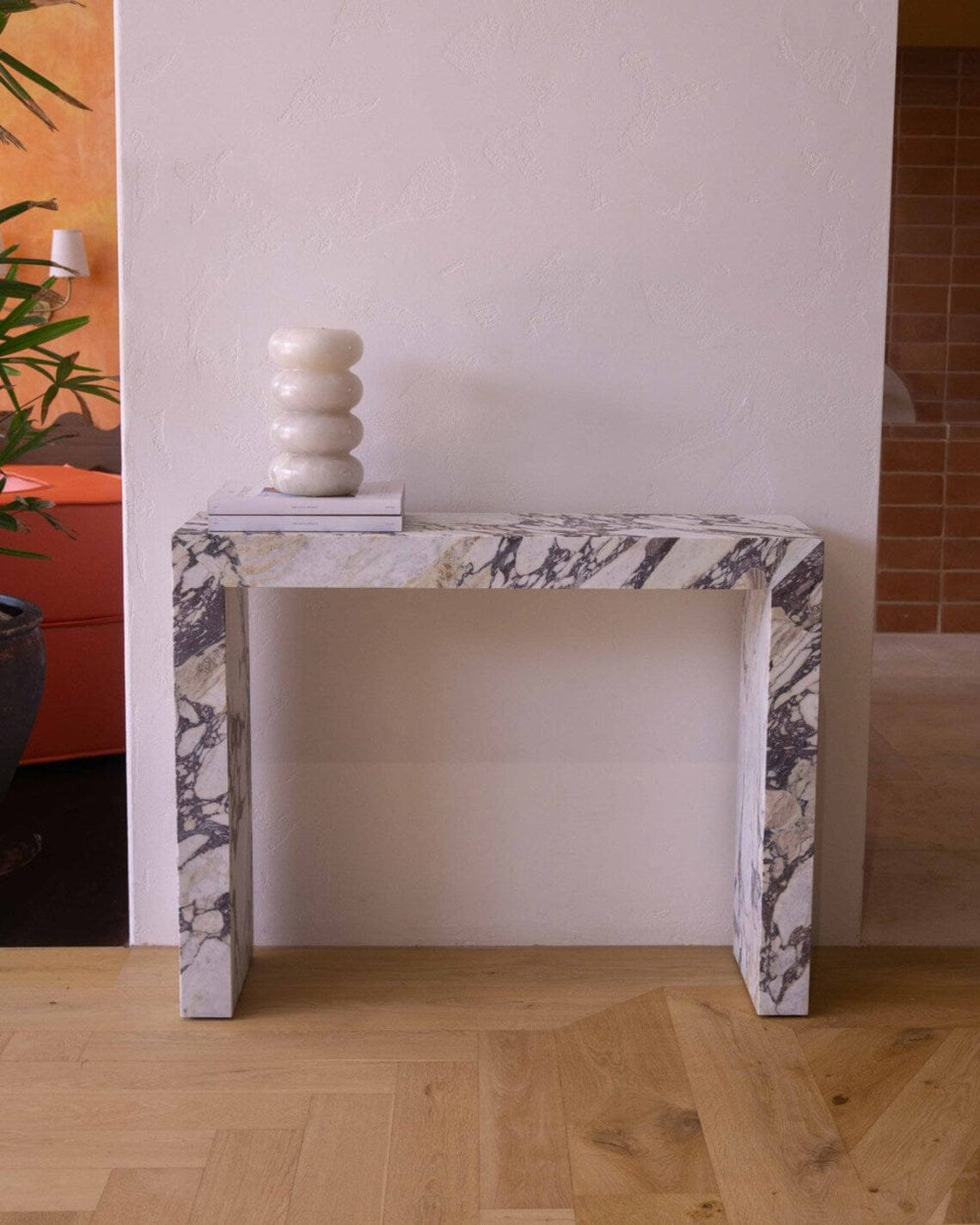 Slab Marble Console Wall Table