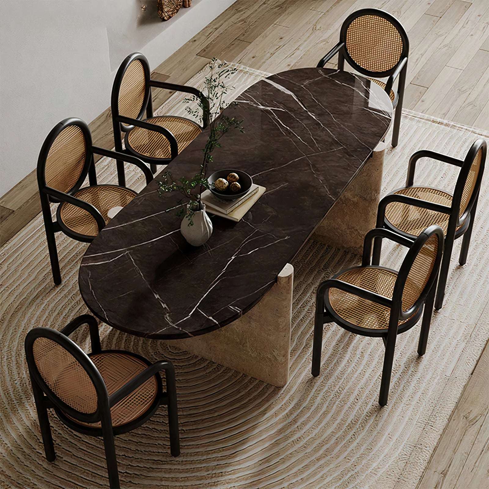 Black Marble Dining Table